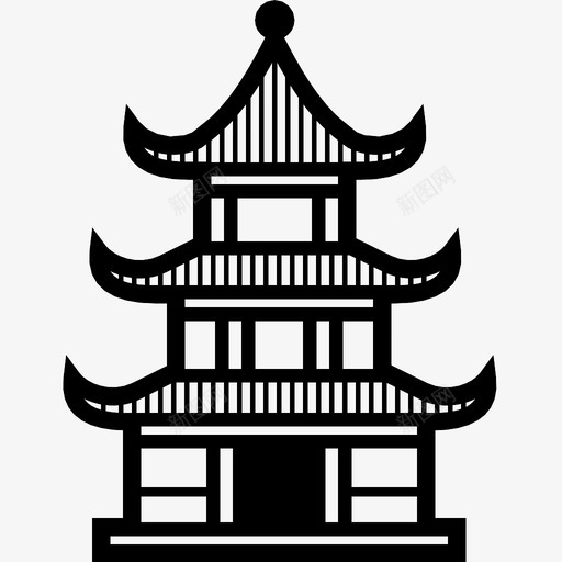 中国建筑寺庙餐厅图标svg_新图网 https://ixintu.com 中国 中国建筑 住宅 地区 塔 家 寺庙 建筑 房子 餐厅