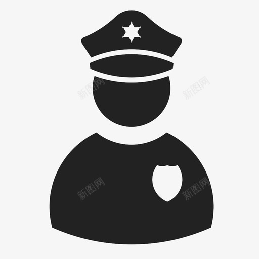 警察警官法律图标svg_新图网 https://ixintu.com 保安 法律 职称 袭击 警卫 警官 警察 防卫