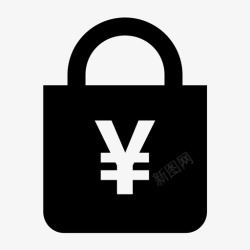 非自锁托槽日元锁非货币日本时钟图标高清图片