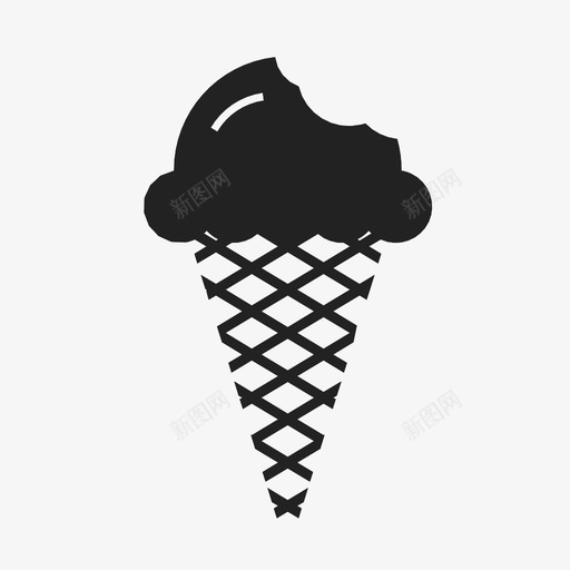 冰淇淋筒甜的夏天的图标svg_新图网 https://ixintu.com 冰淇淋筒 冷食 勺 夏天的 款待 热的 甜点 甜的 蘸酱 食物