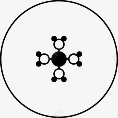 分子吸引物理分子图标图标