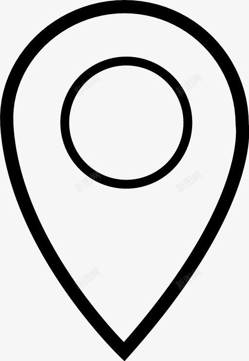 地图针指示器位置图标svg_新图网 https://ixintu.com 位置 地图定位器 地图针 指示器 指针 标记 点