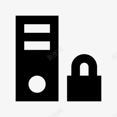 锁定服务器数据库保护服务器锁定图标图标