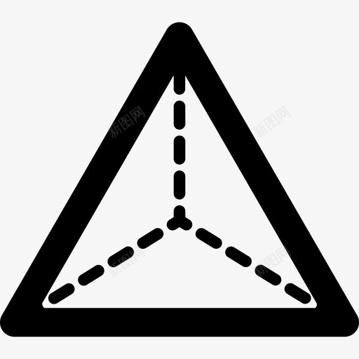 三角金字塔从顶视图形状数学图标svg_新图网 https://ixintu.com 三角金字塔从顶视图 形状 数学