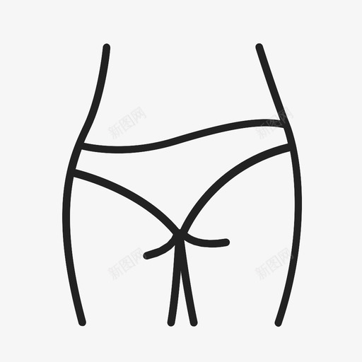臀部背部胖胖的图标svg_新图网 https://ixintu.com 内裤 女人 肥肉的 背部 胖胖的 腰部 臀部