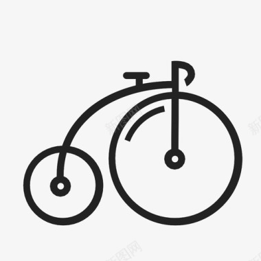 便士特种自行车老式自行车图标图标