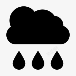 美国防雾气标志下雨暴雨雾气图标高清图片