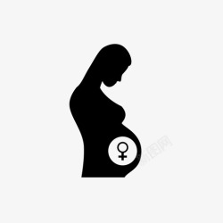 怀孕女孩怀孕女孩不母亲身份图标高清图片