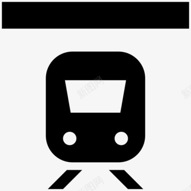 地铁火车轨道图标图标