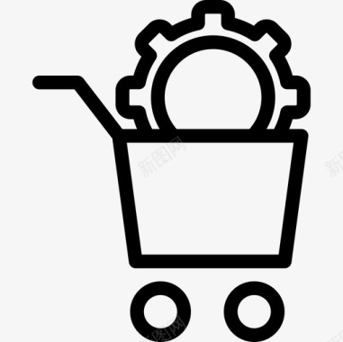 购物篮配置概述界面符号在一个圆圈商业seopack图标图标