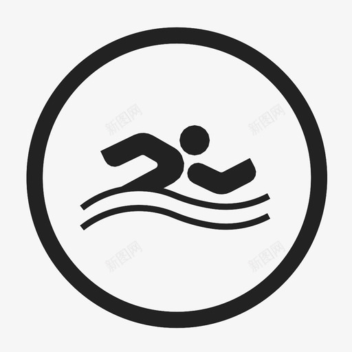 游泳运动比赛图标svg_新图网 https://ixintu.com 比赛 泳道 游泳 游泳池 漂浮 蛙泳 踏步 运动