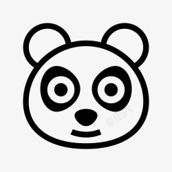 熊猫熊熊猫熊猫脸熊猫熊图标高清图片