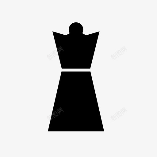 皇后宽棋子图标svg_新图网 https://ixintu.com 伤感 克隆 宽 棋子 棋盘游戏 沿着 皇后 蛋糕 象棋 里贾纳
