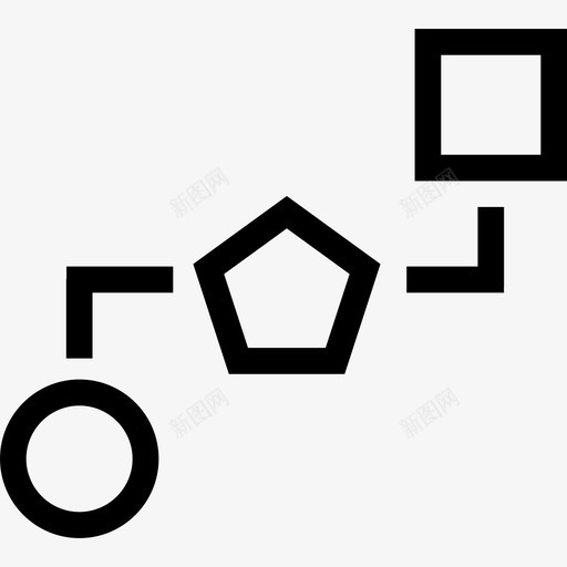 由线界面块格式连接的三个几何图形的块格式图标svg_新图网 https://ixintu.com 块格式连接的三个几何图形的块格式 由线 界面