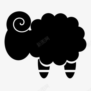 公羊动物山羊图标图标