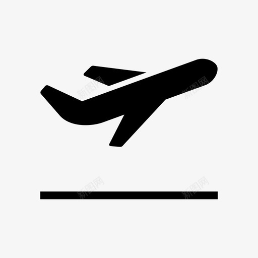 起飞飞行开始低空区图标svg_新图网 https://ixintu.com 低空区 机场 离开 航路中 起飞 运输 飞机上升 飞行开始