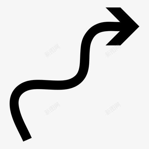 曲线箭头减法信号图标svg_新图网 https://ixintu.com 信号 减法 导航 指示 方向 方式 曲线箭头 检查 箭头 路径 道路