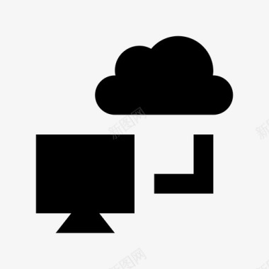 云连接网络保真度监视器图标图标