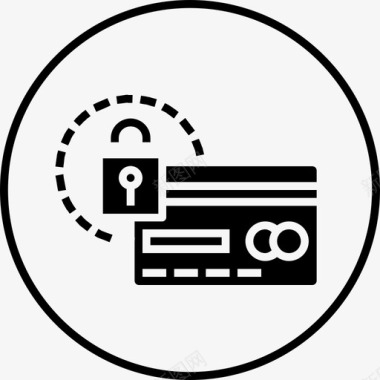 安全卡保险箱受保护的图标图标