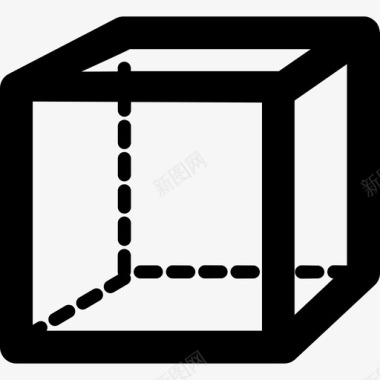 立方体形状数学图标图标