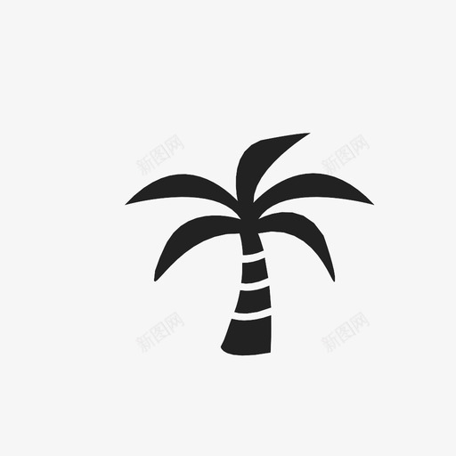 棕榈热带树木图标svg_新图网 https://ixintu.com 岛屿 树木 棕榈 植物 毛囊 沙 海 海滩 游泳 热带 脆弱