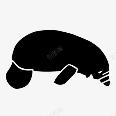 海牛沿动物图标图标