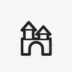 中世纪的玩具城堡游戏中世纪图标高清图片