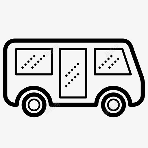 小型巴士车辆旅行图标svg_新图网 https://ixintu.com 公共交通 印度 大众货车 学校 小型巴士 工具 旅行 车辆 运输 运输线路符号