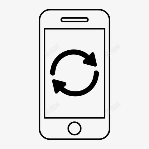 智能手机同步刷新图标svg_新图网 https://ixintu.com android cellular cycle gsm iphone 刷新 同步 智能手机 更新 移动 移动集合1