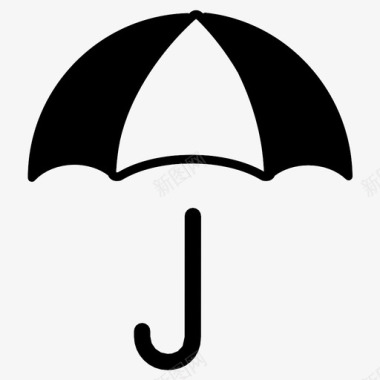 伞附加倾盆大雨图标图标