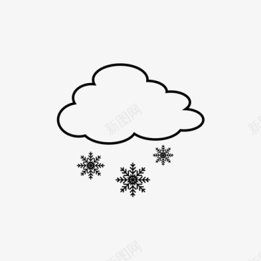 雪气候云图标图标