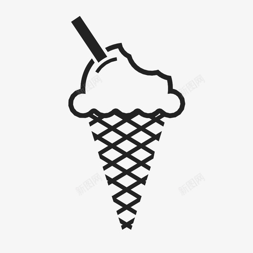 冰淇淋筒糖果巧克力图标svg_新图网 https://ixintu.com 冰淇淋筒 冷的 夏天 巧克力 甜点 糖果 食物