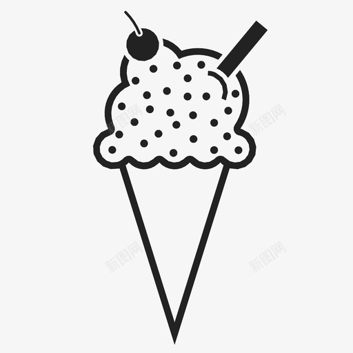 冰淇淋筒夏季多个图标svg_新图网 https://ixintu.com 冰淇淋筒 冷 夏季 多个 指示 标记 添加 甜点 联合 食物