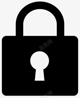 锁访问钥匙孔图标图标