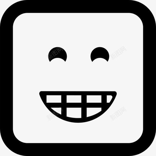 微笑表情方块脸界面情绪方块图标svg_新图网 https://ixintu.com 微笑表情方块脸 情绪方块 界面