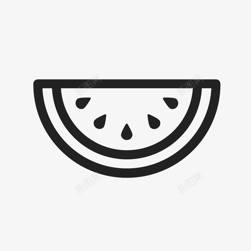 watermelon slice图标svg_新图网 https://ixintu.com watermelon slice