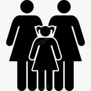 三个女人两个大人和一个孩子人们图标图标