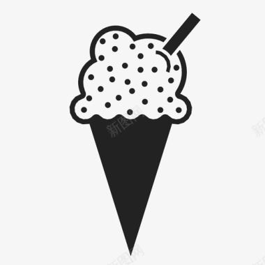 冰淇淋筒圣代夏天图标图标