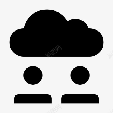 云用户存储云社交媒体图标图标