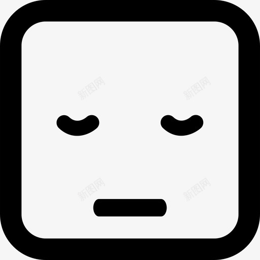 困倦表情方块脸界面情绪方块图标svg_新图网 https://ixintu.com 困倦表情方块脸 情绪方块 界面