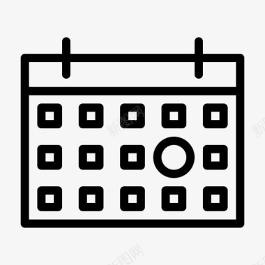 日历日期簿日程表图标图标