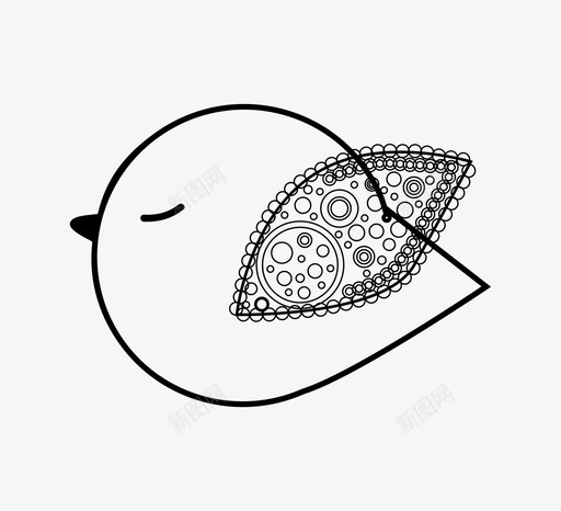 有图案的鸟动物图标svg_新图网 https://ixintu.com 动物 有图案的鸟