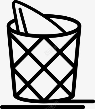 垃圾桶回收纸张图标图标