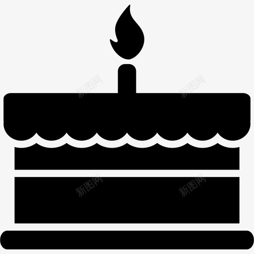 生日蛋糕一支蜡烛食物图标svg_新图网 https://ixintu.com 一支蜡烛 游戏 生日蛋糕 食物
