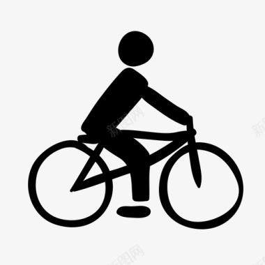 骑自行车符号已售图标图标