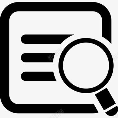 数据搜索方形界面符号带有放大镜工具基本图标图标