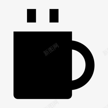 茶茶杯毛绒图标图标