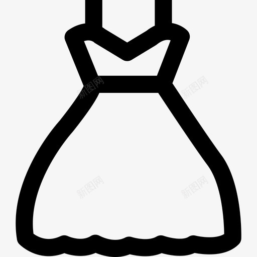 女性派对长裙时尚购物图标svg_新图网 https://ixintu.com 女性派对长裙 时尚 购物