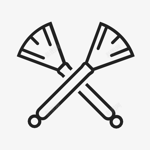 鼓刷清洁爵士图标svg_新图网 https://ixintu.com 房间 打击乐 棍子 清洁 爵士 鼓刷