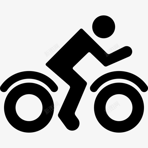 自行车骑手侧视图交通工具指向图标svg_新图网 https://ixintu.com 交通工具 指向图标 自行车骑手侧视图